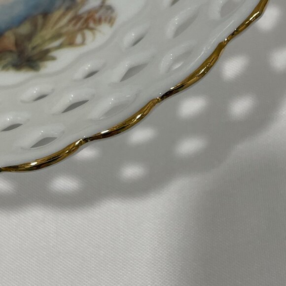 M.J. HUMMEL Genuine Vintage Filagree Trinket Dish, "Er Liebtmich - He Loves Me?" - Picture 3 of 5